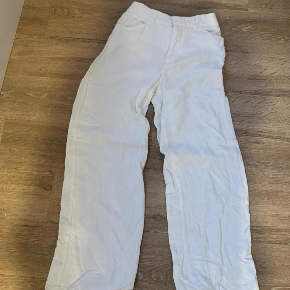 White Linen Pants Zara